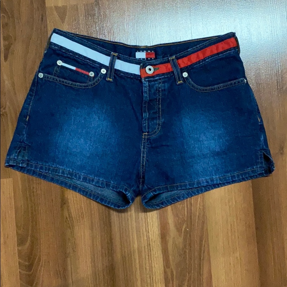 Vintage Tommy jeans flag waist denim shorts